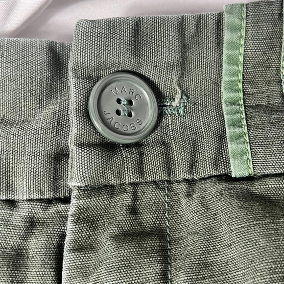 Marc Jacobs Two-Toned Capri Linen Pants Green Size 4 - Picture 8 of 15